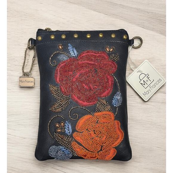 NWT Mary Frances Bag #S002-107 “Rebel Rose” Mini Crossbody Beaded Bag - Picture 10 of 10